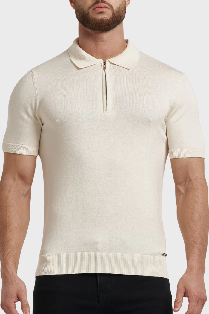 CAMISETA ZIOL POLO PIMA ZÍPER - P / BEGE CAMISETA ZIOL POLO PIMA ZÍPER - P / BEGE