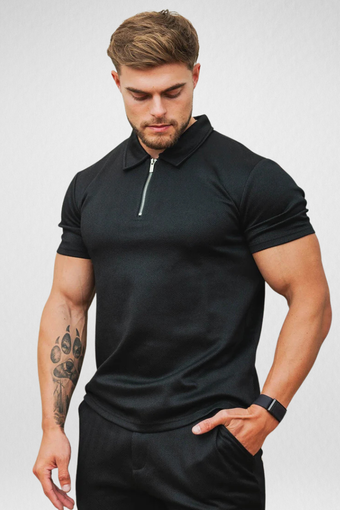 CAMISA POLO ZIOL COM ZIPER