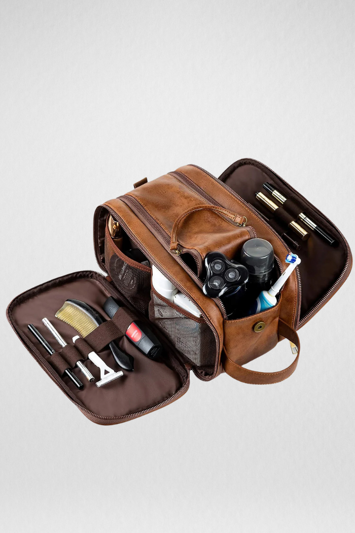 NECESSAIRE MASCULINA DE COURO - ZIOL